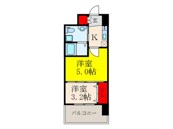 セレニテ江坂ルフレの物件間取画像